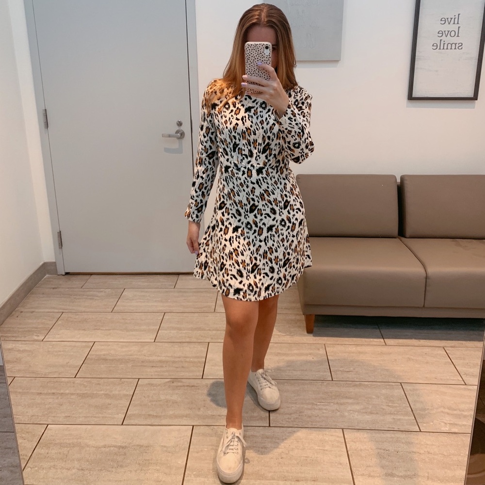 & Other Stories Leaopard Print Dress size 8